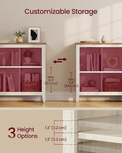 VASAGLE Liry Collection Farmhouse Bookcase, 8-Cube Storage Organizer - Image 2