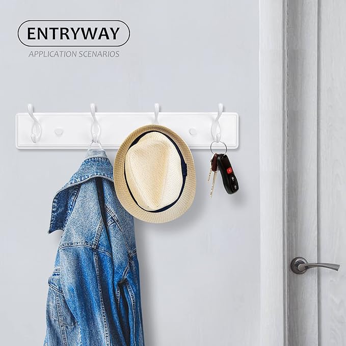 Wooden Coat Rack, Wall-Mounted Organizer - Image 3