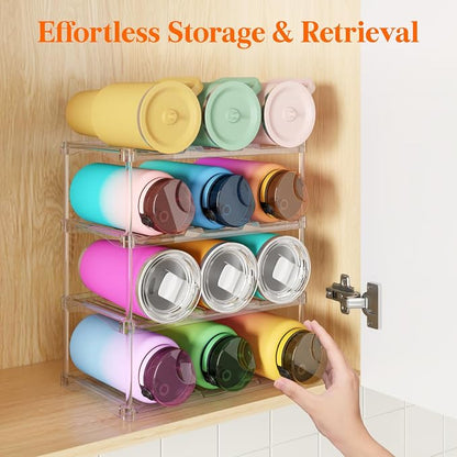 Lifewit Stackable Water Bottle Storage Organizer, Tumbler Cup Organizer - Image 6