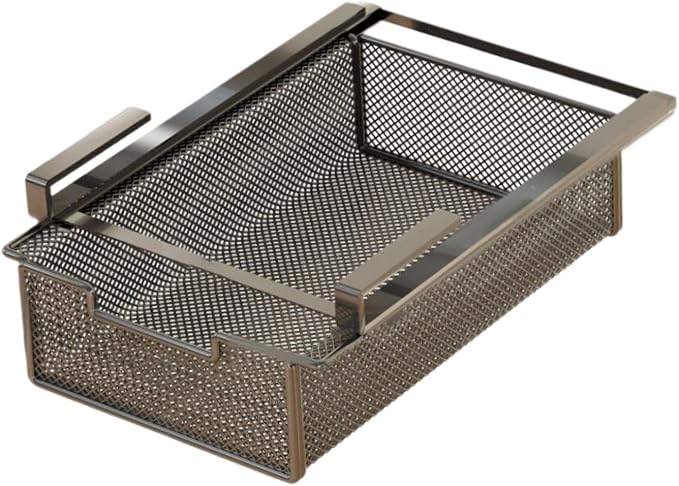 Hanging Pullout Drawer Basket Under Table Drawer Metal Under Shelf Basket - Image 7