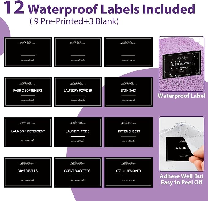 4 Pack Clear Laundry Pods Container, Plastic Square Laundry Room Organization - Image 6