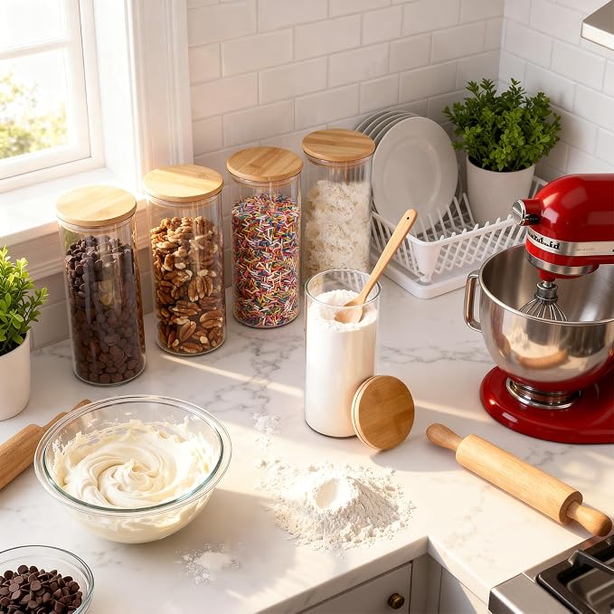 TBWIND 34oz Round Glass Storage Containers - Image 3