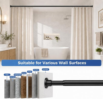 ALLZONE Heavy Duty Tension Shower Curtain Rod 42-83 Inches - Image 4