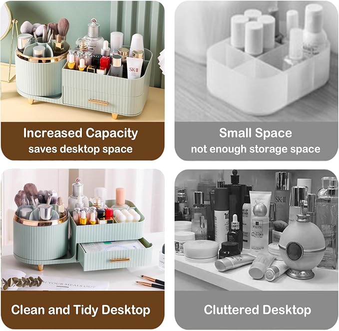 Rotating Makeup Organizer for Vanity - Image 6