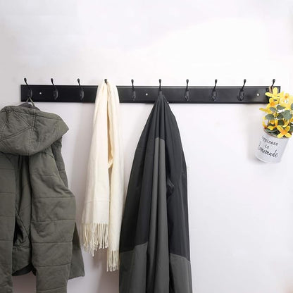 Dseap Coat Rack Wall Mounted: 10-Hooks, 38-1/4" Long, Wood Coat Hooks Wall - Image 4