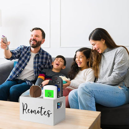 Remote Control Holder, Wooden TV Remote Holder - Image 3