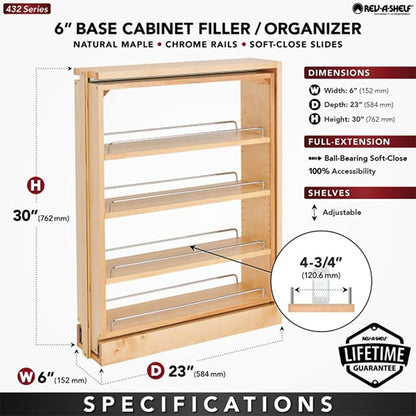 Rev-A-Shelf 6" Pull Out Shelf Organizer - Image 3