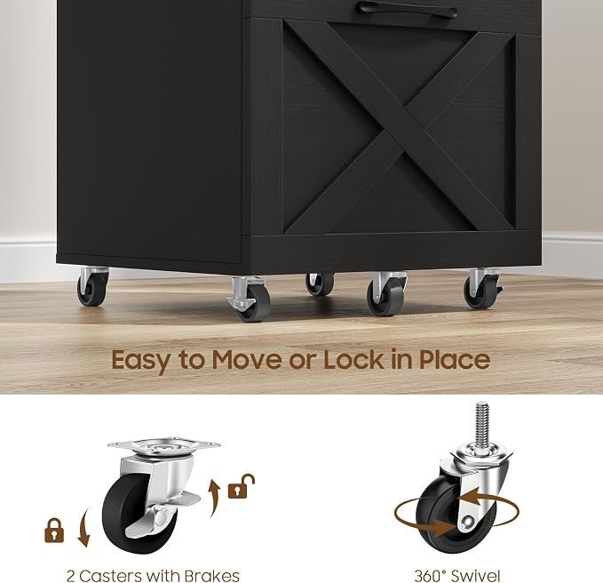 Halitaa Farmhouse 2 Drawer Small File Cabinet - Image 5