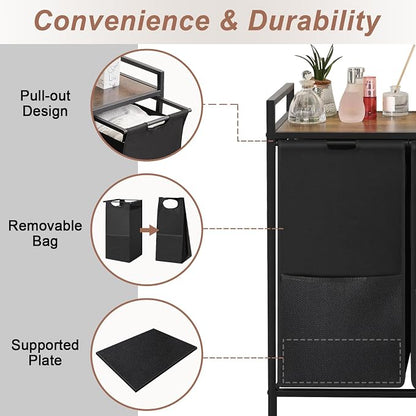 Extra Large Laundry Hamper, Laundry Hamper 3 Section - 210L Capacity - Image 3
