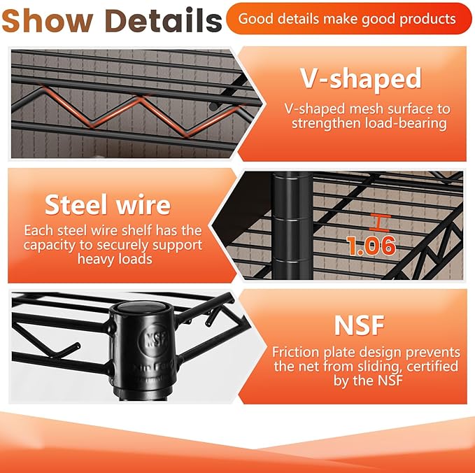 BestOffice | 6-Tier Wire Shelf - Image 6
