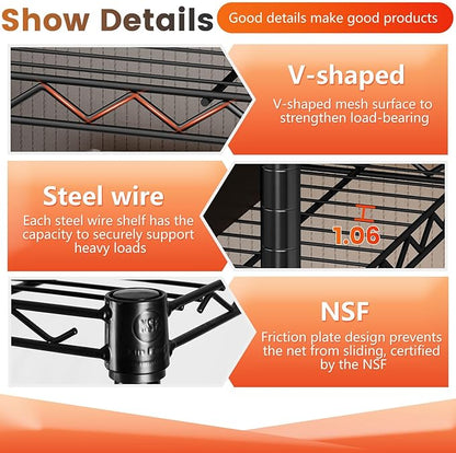 BestOffice | 6-Tier Wire Shelf - Image 6