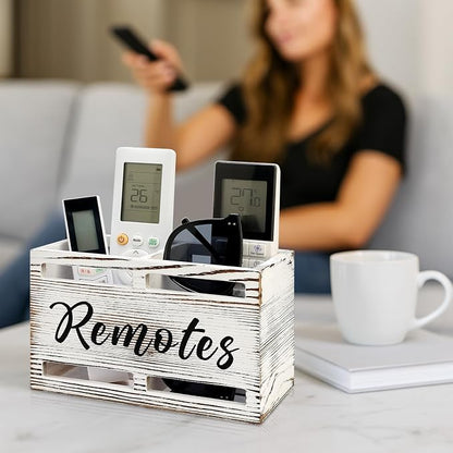 Wooden Remote Control Holder Wall Mount Remote Organizer - Image 8