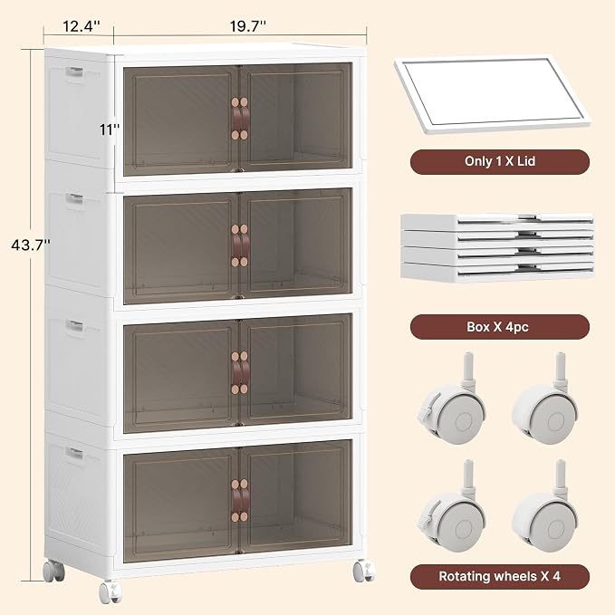 536QT Extra Large Stackable Storage Bins - Image 2