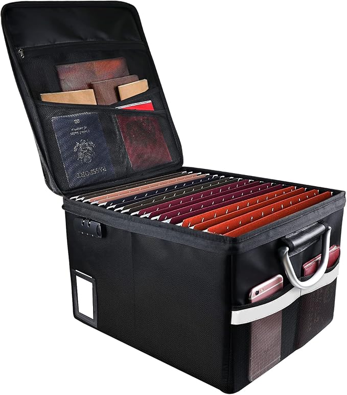 TOMKID Fireproof Document Box, Fireproof File Box by Aobteeny