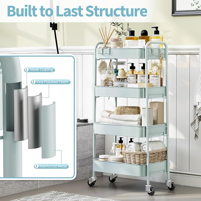 TOOLF 4-Tier Rolling Cart - Image 4