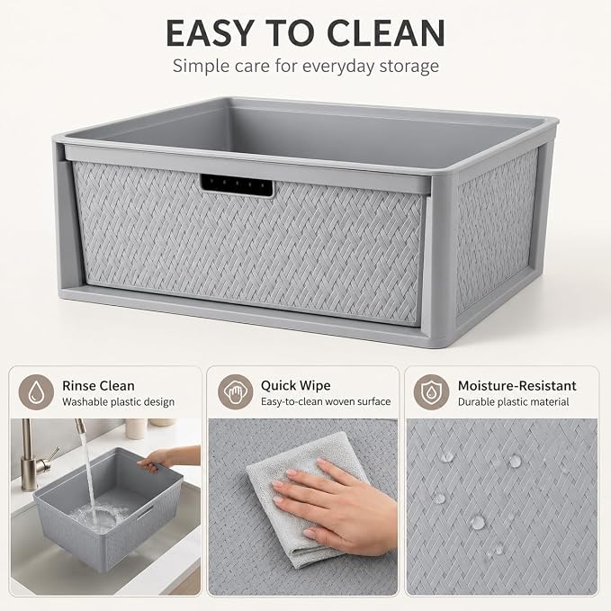 Wide 3-Drawer Plastic Storage Tower - Image 8