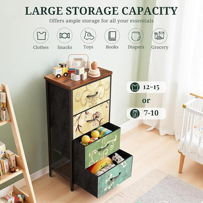 4 Drawers Dresser for Bedroom Fabric Storage Tower - Image 5