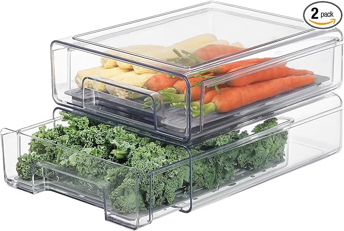 Plastic Clear Fridge Storage Organizer by Bronkeeper