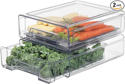 Plastic Clear Fridge Storage Organizer by Bronkeeper