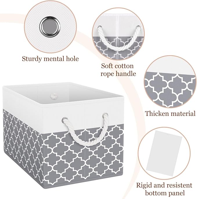 Storage Bins 2-Pack, Foldable Storage Baskets - Image 4