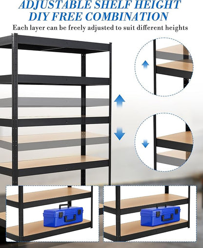 Garage Storage Shelves, Loads 2500 LBS, Metal Storage Utility Racks - Image 6