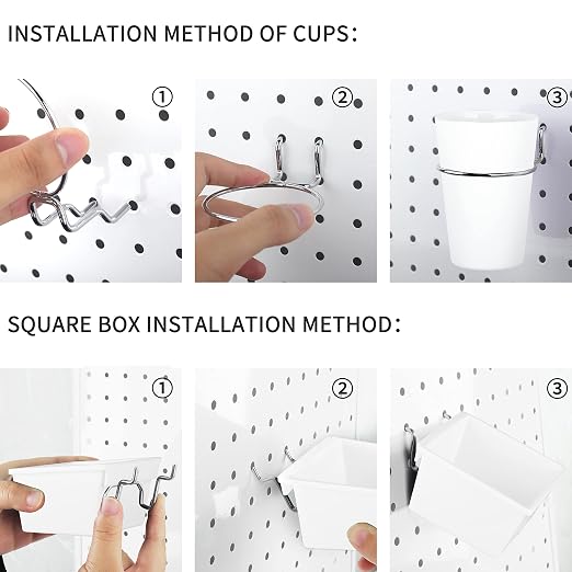 Kuhome 6 Sets Pegboard Bins Cups - Image 6