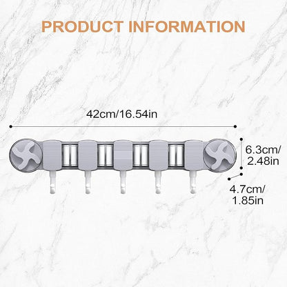 Broom Holder - Wall Mount Rack, Suction Utility Stand, Sturdy Easy Install - Image 2