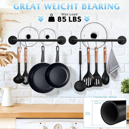 Pot Pan Rack Wall Mounted Set of 2 - Image 5