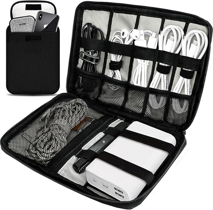 Travel Cable Organizer Pouch Electronic Accessories, Travel Essentials by Vaxaape