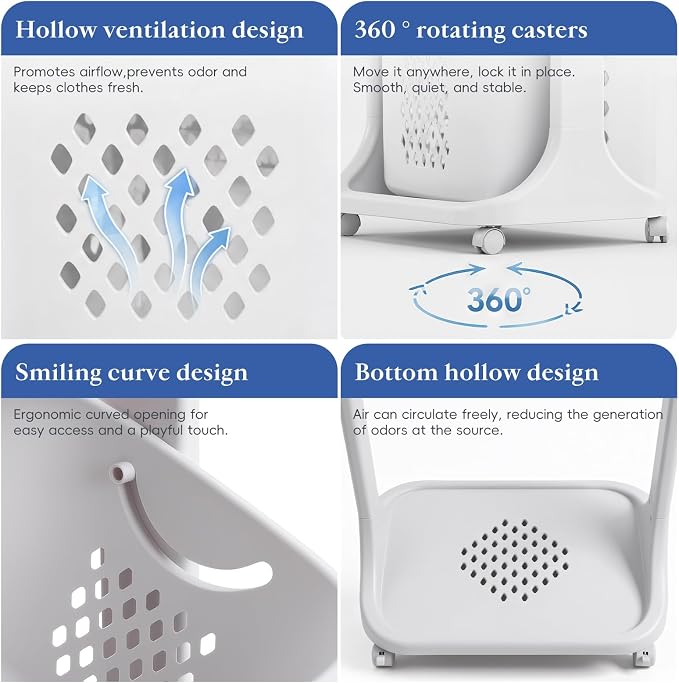 4-Tier Vertical Laundry Hamper Sorter - Image 7