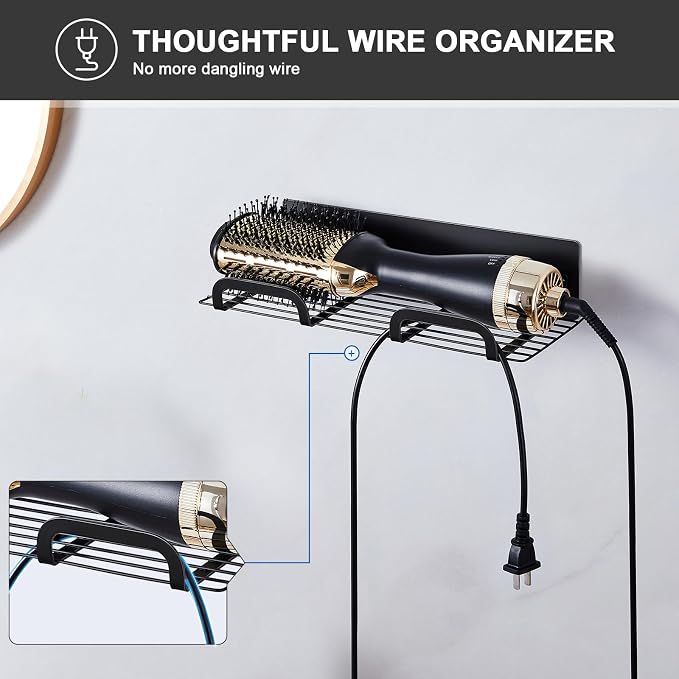 Straighteners Holder Wall Mounted Metal Hair Dryer Holder - Image 5