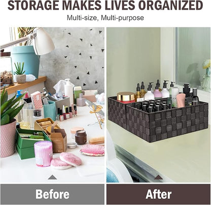 Woven Storage Baskets, Storage Bins, Cube Basket Container Baskets Storage - Image 7