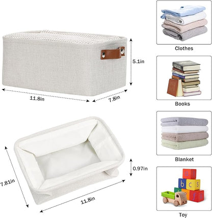 HNZIGE Fabric Storage Baskets for Organizing Small Storage Baskets for Shelf - Image 2