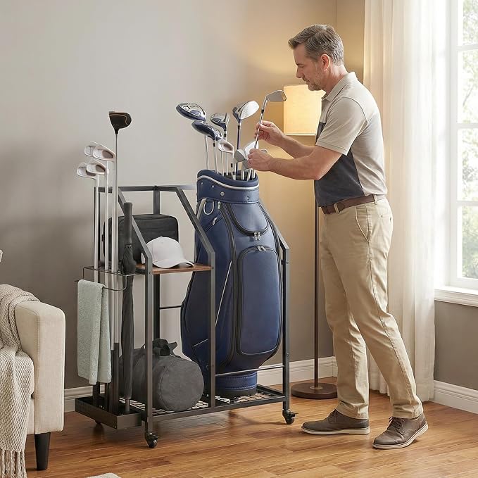 Golf Storage Organizer for Garage, Golf Bag Storage Rack - Image 5