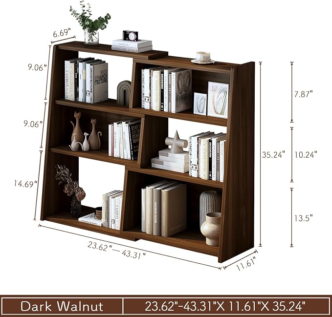 IOTXY Wooden Extendable Shelf Bookcase - Image 2