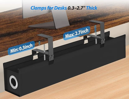 Under Desk Cable Management Tray No Drill, 30 Inch Cord Organizer - Image 5
