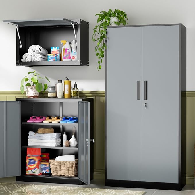 INTERGREAT Metal Storage Cabinet, Tall Metal Cabinet - Image 9