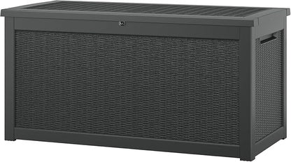 NUNU LAB Outdoor Storage Box, 320 Gallon Deck Box, Resin Waterproof Outside by NUNULAB