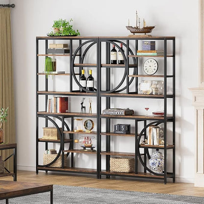 Tribesigns Bookshelf, Industrial 8-Tier Etagere Bookcases, 77-Inch Tall Book - Image 4