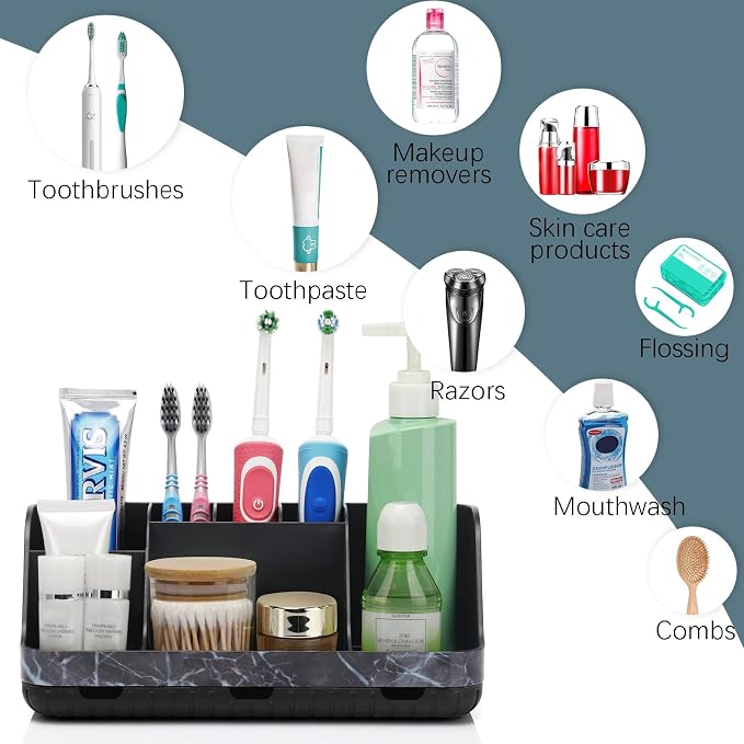 Marble Black Toothbrush Holders - Image 5