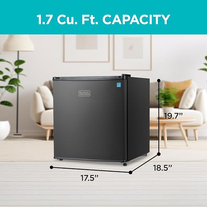 BLACK+DECKER 1.7 Cu. Ft. Compact Refrigerator, ENERGY STAR Certified, Single - Image 2