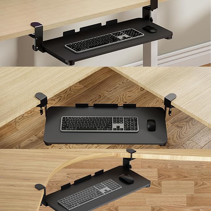 WALI Keyboard Tray Under Desk, Pull-Out Keyboard & Mouse Tray - Image 4