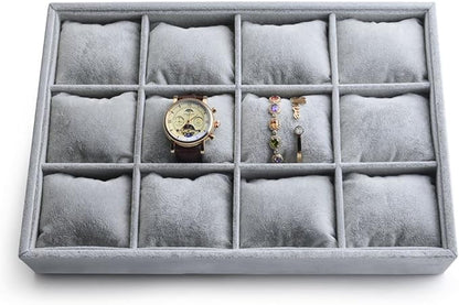 Oirlv Premium Velvet 12 Grid Jewelry Organizer Tray by Oirlv