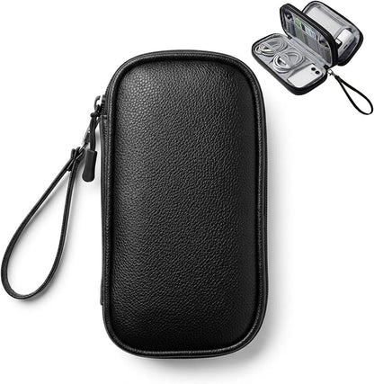 Leather Electronic Organizer Bag, Waterproof Travel Tech Pouch by Unknown