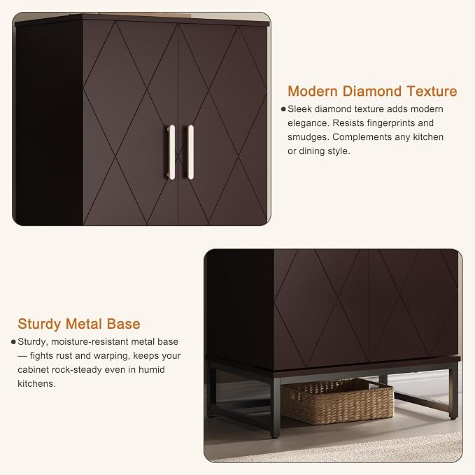Saudism Pantry Cabinet, Large Cupboard - Image 4