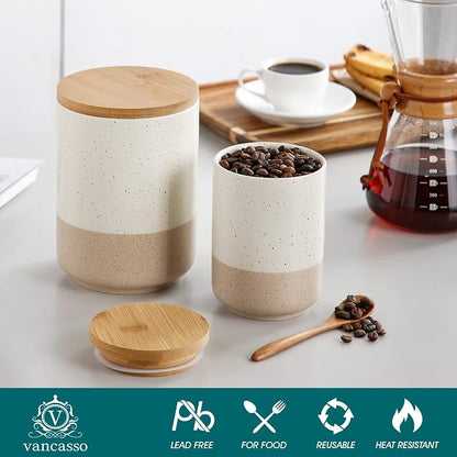 vancasso Sabine Small Ceramic Canister - 18 oz Kitchen Storage - Image 3