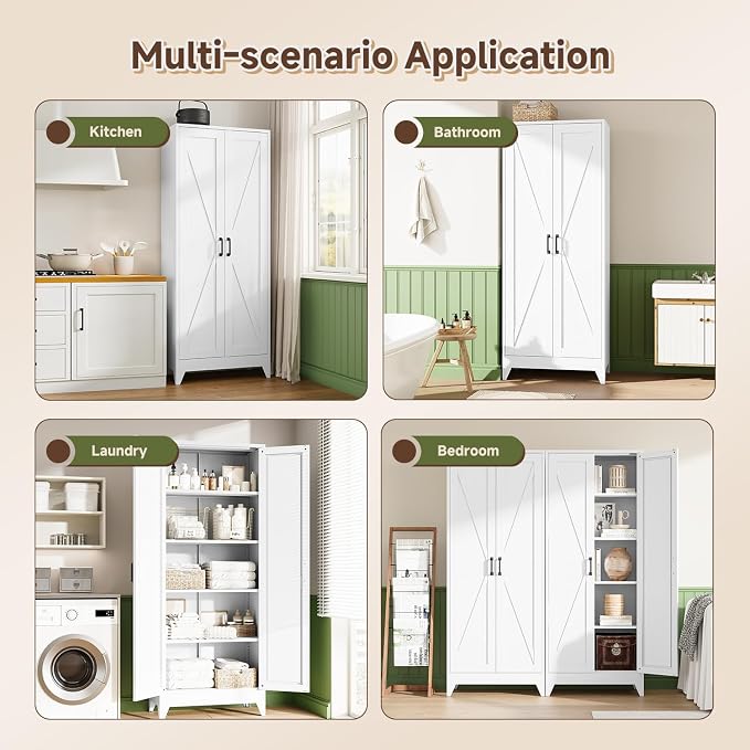 Letaya 75" H Metal Storage Cabinet - Image 3