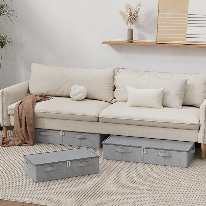 Underbed Storage Box, Foldable Bed Sheet Organizer, Cube Bags Container - Image 2