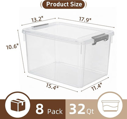 Citylife 32 QT Plastic Storage Bins - Image 2