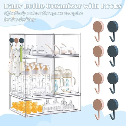Baby Bottle Organizer with Hooks - Image 2